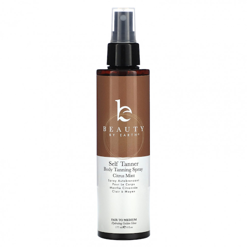 Beauty By Earth, Self Tanner, спрей для загара для тела, цитрусовая и мята, 177 мл (6 жидк. Унций) #1