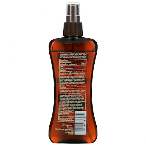 Hawaiian Tropic, Island Tanning, сухое масло-спрей для загара с кокосовым маслом, SPF 6, 236 мл (8 жидк. унций) #1