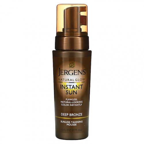 Jergens, Мусс для автозагара Natural Glow, Instant Sun, оттенок Deep Bronze, 177 мл #1