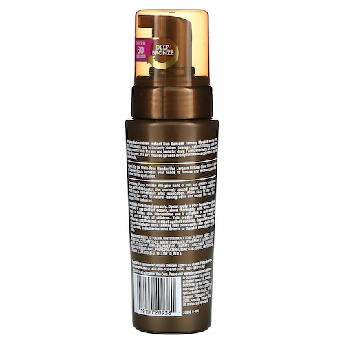 Jergens, Мусс для автозагара Natural Glow, Instant Sun, оттенок Deep Bronze, 177 мл #1