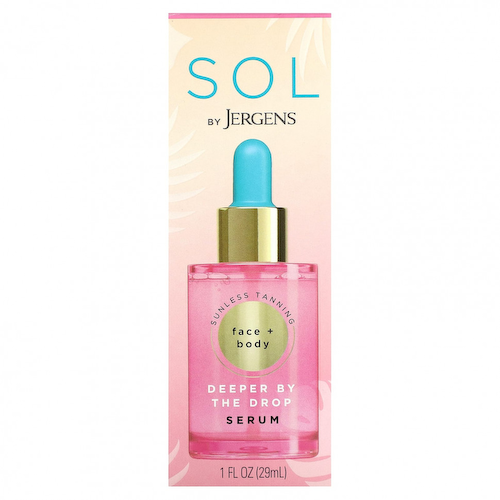 Jergens, Sol, Sunless Tanning, сыворотка для глубокого загара, 29 мл (1 жидк. Унция) #1