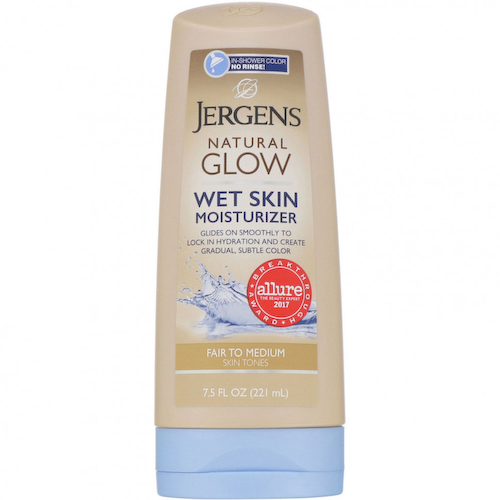 Jergens, Увлажняющее средство Natural Glow для нанесения на влажную кожу, Wet Skin Moisturizer, оттенок Fair to Medium (221 мл) #1