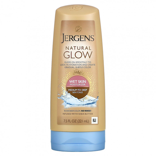 Jergens, Увлажняющее средство Natural Glow для нанесения на влажную кожу, оттенок Medium to Tan (221 мл) #1
