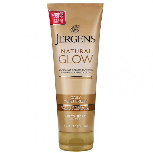 Jergens, Увлажняющее средство Natural Glow для ежедневного ухода, оттенок Fair to Medium (221 мл) #1