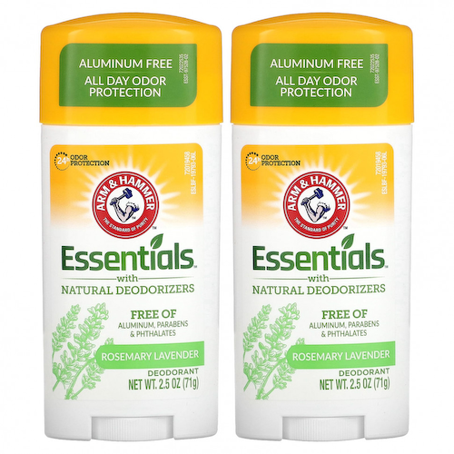 Arm & Hammer, Essentials с натуральными дезодорантами, дезодорант, розмарин и лаванда, 2 упаковки по 71 г (2,5 унции) #1