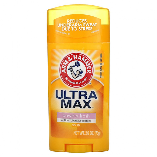 Arm & Hammer, UltraMax, твердый дезодорант-антиперспирант для женщин, свежий пудровый аромат, 73 г (2,6 унции) #1