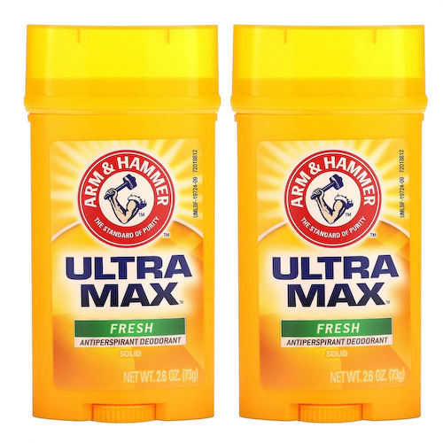 Arm & Hammer, UltraMax, твердый дезодорант-антиперспирант, свежий, 2 упаковки по 73 г (2,6 унции) #1