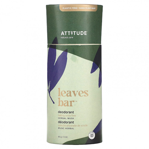 ATTITUDE, Leaves Bar, Deodorant, Herbal Musk, 3 oz (85 g) #1