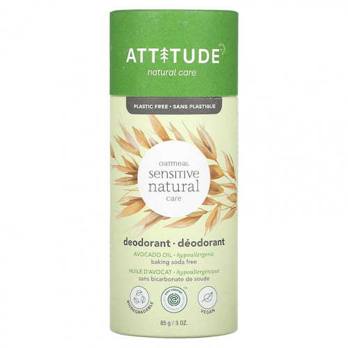 ATTITUDE, Oatmeal Sensitive Natural Care, дезодорант, масло авокадо, 85 г (3 унции) #1