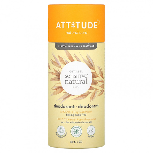 ATTITUDE, Oatmeal Sensitive Natural Care Deodorant, аргановое масло, 85 г (3 унции) #1
