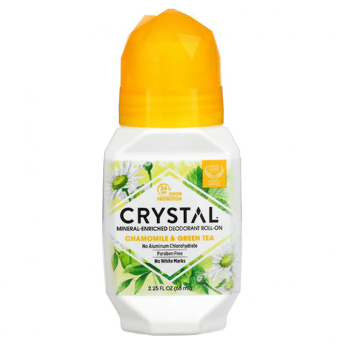 Crystal Body Deodorant, Натуральный шариковый дезодорант с ромашкой и зеленым чаем, 2,25 жидкой унции (66 мл) #1