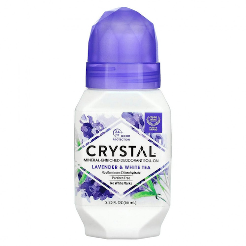 Crystal Body Deodorant, Натуральный шариковый дезодорант с лавандой и белым чаем, 2,25 жидкой унции (66 мл) #1