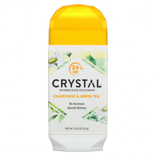 Crystal Body Deodorant, Невидимый твердый дезодорант, ромашка и зеленый чай, 70 г #1