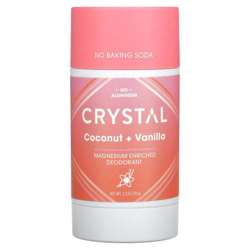 Crystal Body Deodorant, Обогащенный магнием дезодорант, кокос и ваниль, 70 г (2,5 унции) #1
