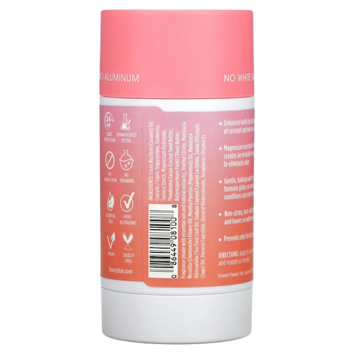 Crystal Body Deodorant, Обогащенный магнием дезодорант, кокос и ваниль, 70 г (2,5 унции) #1