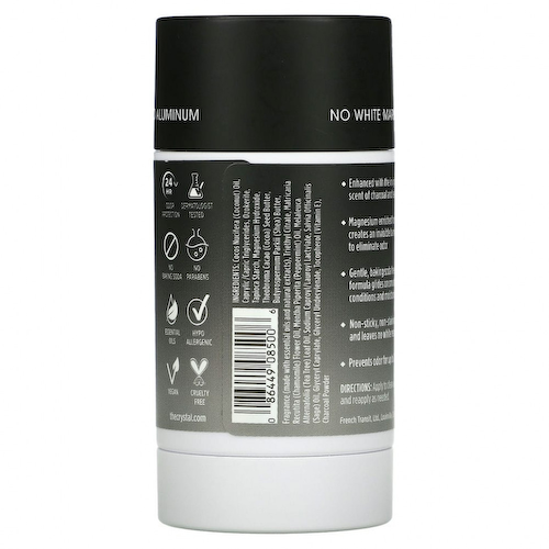 Crystal Body Deodorant, Обогащенный магнием дезодорант, древесный уголь + чайное дерево, 2,5 унции (70 г) #1