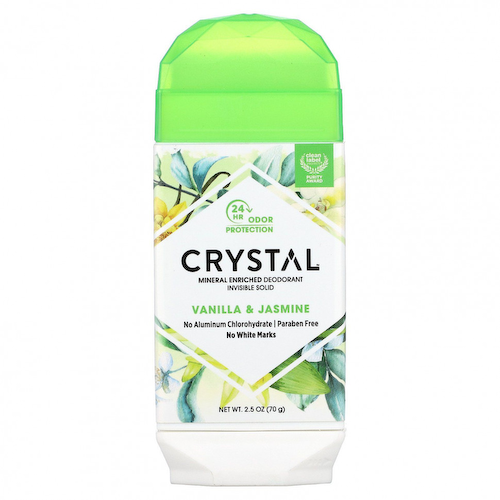 Crystal Body Deodorant, обогащенный минералами дезодорант, невидимый, твердый, ваниль и жасмин, 70 г (2,5 унции) #1