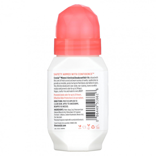Crystal Body Deodorant, Шариковый дезодорант с минералами, с кокосом и ванилью, 66 мл (2,25 жидк. Унции) #1