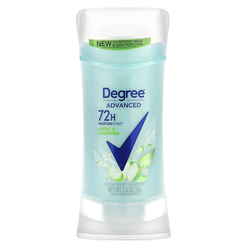 Degree, Advanced, 72 Hour MotionSense, дезодорант-антиперспирант, яблоко и гардения, 74 г (2,6 унции) #1