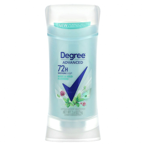 Degree, Advanced, 72H MotionSense, дезодорант-антиперспирант, мята и полевые цветы, 74 г (2,6 унции) #1