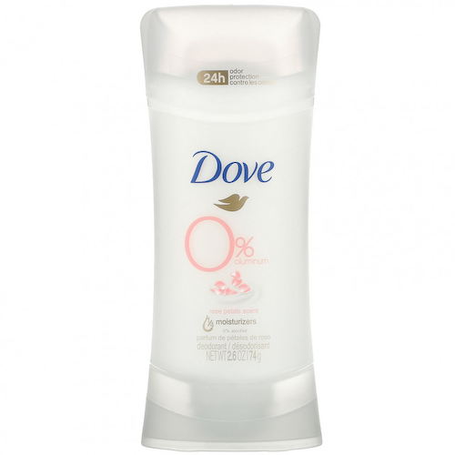 Dove, 0% алюминиевый дезодорант, с ароматом лепестков роз, 74 г (2,6 унции) #1