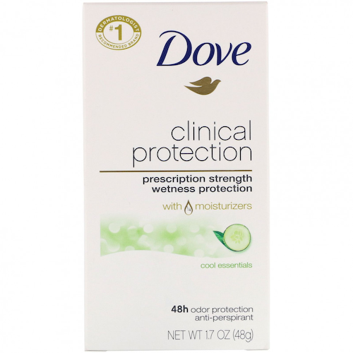 Dove, Clinical Protection, Prescription Strength, дезодорант-антиперспирант, прохлада, 48 г (1,7 унции) #1