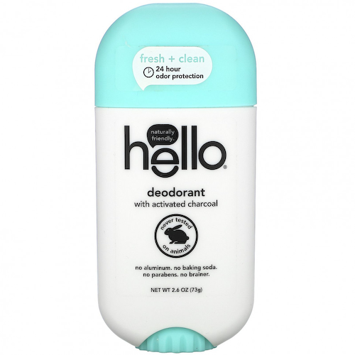 Hello, Дезодорант с активированным углем, Fresh + Clean, 73 г (2,6 унции) #1