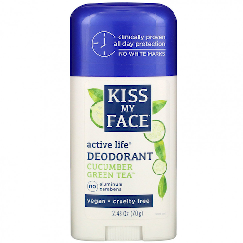 Kiss My Face, Дезодорант Active Life, зеленый чай с огурцом, 2,48 унции (70 г) #1