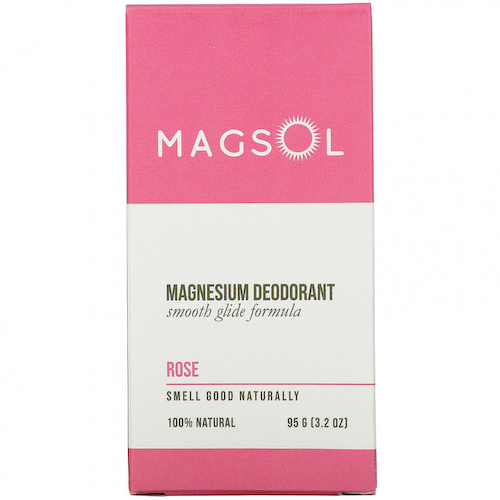 Magsol, Магниевый дезодорант, роза, 3,2 унции (95 г) #1