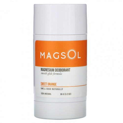Magsol, Магниевый дезодорант, сладкий апельсин, 3,2 унции (95 г) #1