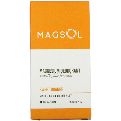 Magsol, Магниевый дезодорант, сладкий апельсин, 3,2 унции (95 г) #1