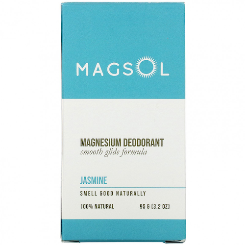 Magsol, Магниевый дезодорант, жасмин, 3,2 унции (95 г) #1
