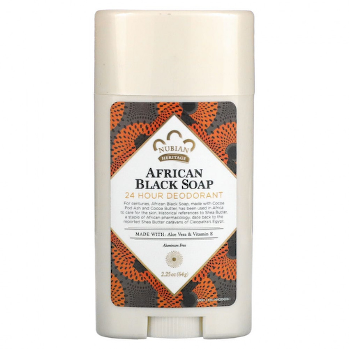 Nubian Heritage, Дезодорант с защитой 24 часа, африканское черное мыло, 64 г #1