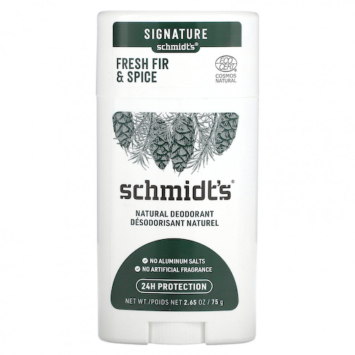 Schmidt's, Натуральный дезодорант, свежая ель и специи, 75 г (2,65 унции) #1
