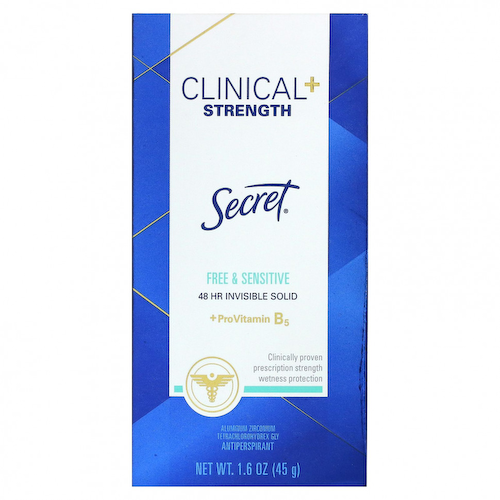 Secret, Clinical + Strength, антиперспирант, свободный и чувствительный, 45 г (1,6 унции) #1