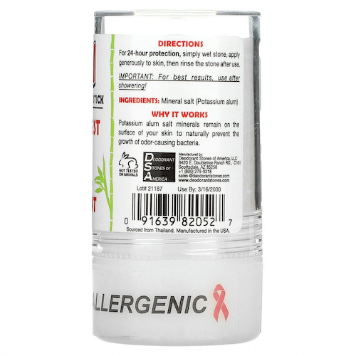 Thai Deodorant Stone, Дезодорант-стик Thai Crystal, 4,25 унции (120 г) #1