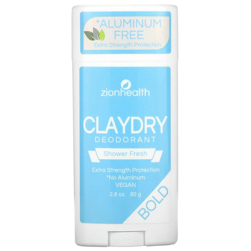 Zion Health, Bold, ClayDry Deodorant, Shower Fresh, 2,8 унции (80 г) #1