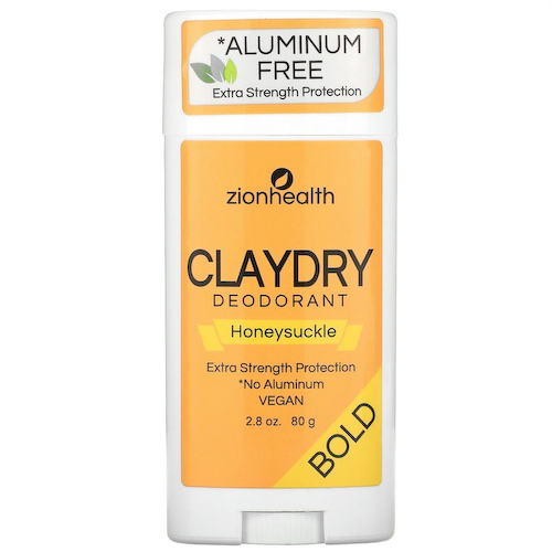 Zion Health, Bold, ClayDry Deodorant, жимолость, 2,8 унции (80 г) #1
