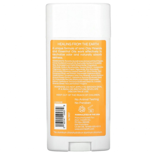 Zion Health, Bold, ClayDry Deodorant, жимолость, 2,8 унции (80 г) #1