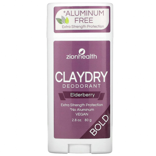 Zion Health, Bold, ClayDry, дезодорант, бузина, 80 г (2,8 унции) #1