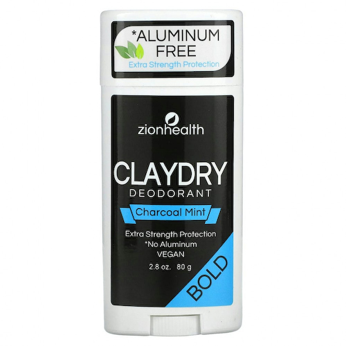 Zion Health, Bold, ClayDry, дезодорант, «Уголь и мята», 80 г (2,8 унции) #1