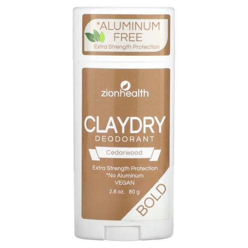 Zion Health, ClayDry, дезодорант, жирный, кедр, 80 г (2,8 унции) #1