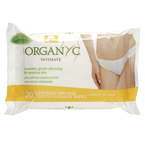 Organyc, Интимные салфетки из хлопка, 20 салфеток #1