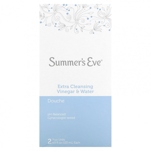 Summer's Eve, Douche, дополнительное очищение, уксус и вода, 2 шт., По 133 мл (4,5 жидк. Унции) #1