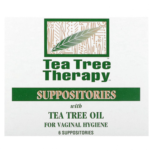Tea Tree Therapy, cвечи с маслом чайного дерева для гигиены влагалища, 6 свечей #1