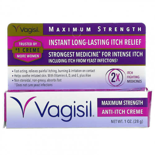 Vagisil, Крем против зуда, максимальная сила действия, 28 г (1 унция) #1