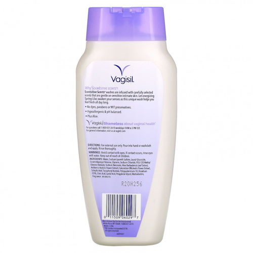 Vagisil, Scentsitive Scents, ежедневное средство для интимной гигиены, весенняя сирень, 354 мл (12 жидк. Унций) #1