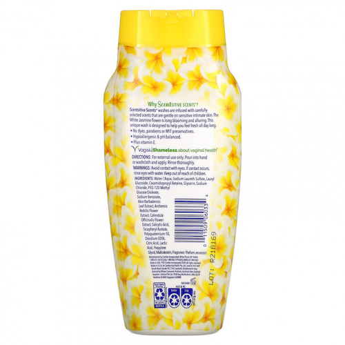 Vagisil, Scentsitive Scents, ежедневное средство для интимной гигиены, белый жасмин, 354 мл (12 жидк. Унций) #1