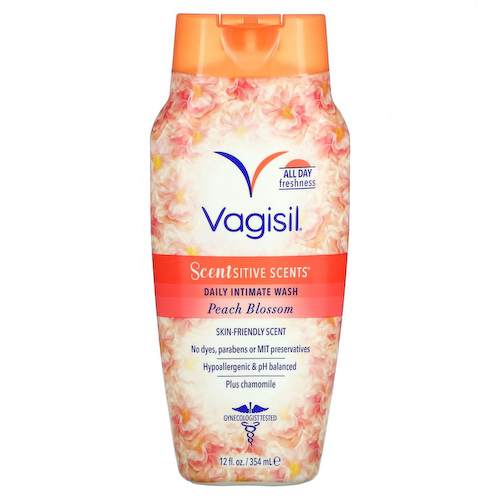 Vagisil, Scentsitive Scents, ежедневное средство для интимной гигиены, цветы персика, 354 мл (12 жидк. Унций) #1