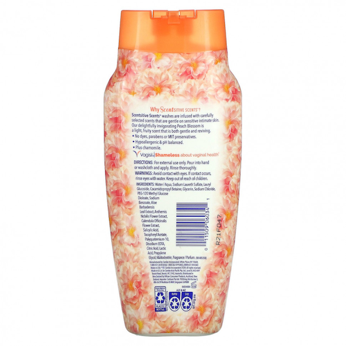 Vagisil, Scentsitive Scents, ежедневное средство для интимной гигиены, цветы персика, 354 мл (12 жидк. Унций) #1
